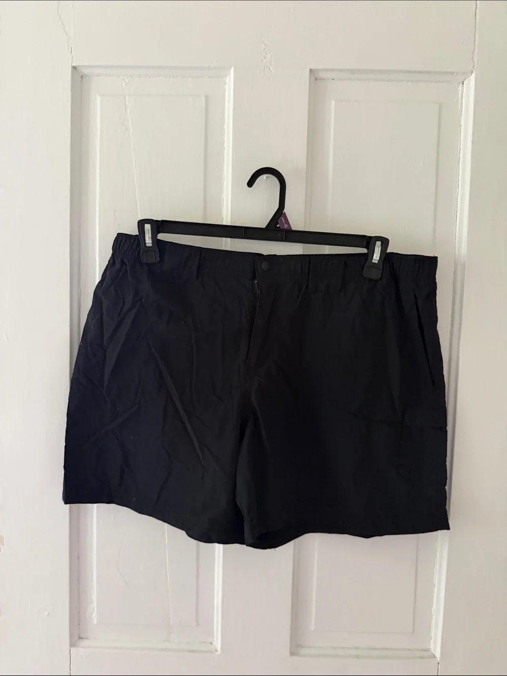 Columbia Black Athletic Shorts with Elastic Waist